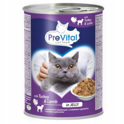 PREVITAL karma mokra dla kota indyk-jagnięcina galaretka 415g