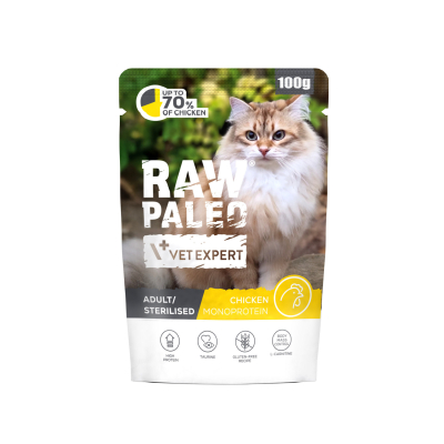 Raw Paleo Sterilised Cat Chicken karma mokra dla kota sterylizowanego kurczak 100 g