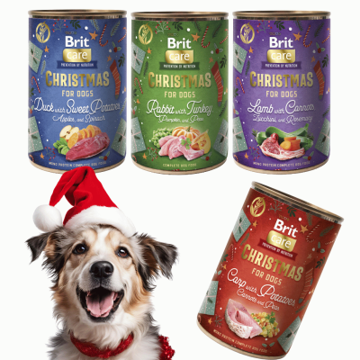 BRIT CARE DOG CHRISTMAS ŚWIĄTECZNA UCZTA DLA PSA MIX POTRAW 4x400g