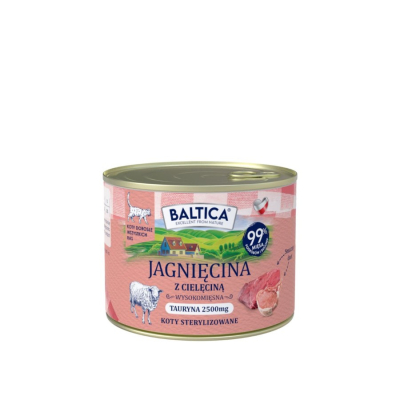 Baltica Karma mokra Kot dorosły Jagnięcina z cielęciną 185g