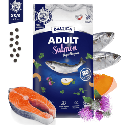 Baltica Sucha karma dla psat Salmon Hypoallergenic XS/S 3kg
