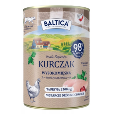 Baltica Smaki Regionów Karma mokra dla kota dorosły Kurczak 400g