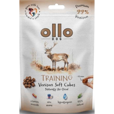 Ollo Air Dried Training Venison Cubes 80g