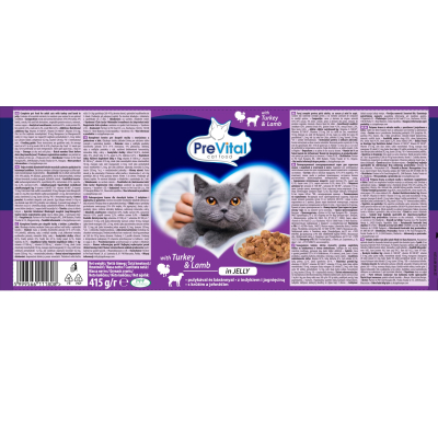 PREVITAL karma mokra dla kota indyk-jagnięcina galaretka 415g