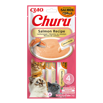 INABA CAT CHURU SALMON RECIPE Przysmak dla kota 4x14g