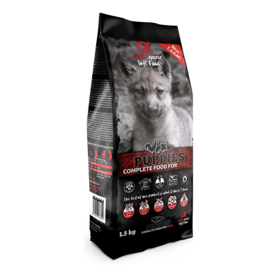 Alpha Spirit Pełnoporcjowa karma sucha miękka PUPPIES 1,5kg