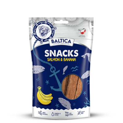 Baltica przysmak dla psa łosoś z bananami 80 g