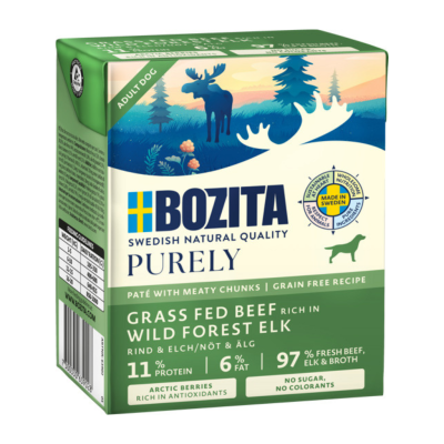 Bozita PURELY wołowina i łoś mokra karma dla psów 370 g