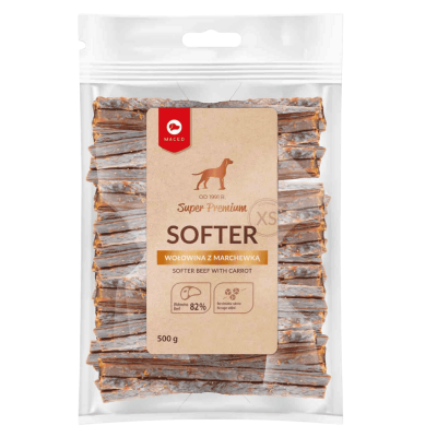 MACED SOFTER WOŁOWINA Z MARCHEWKĄ MINI ECONOWY PACK 500G