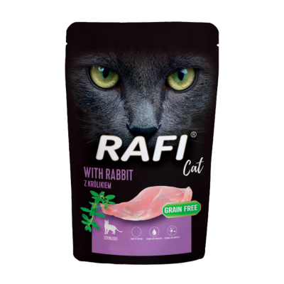 Rafi mokra karma dla kotów wysterylizowanych z królikiem 100g