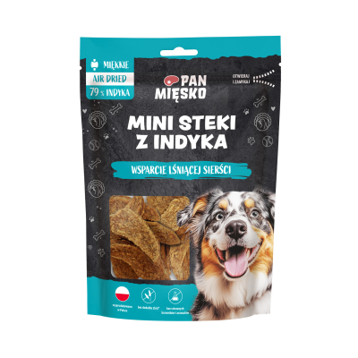 Pan Mięsko Przysmak dla psa Mini steki z indyka 80g