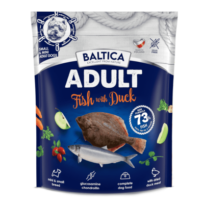 Baltica Excellent karma sucha dla psa dorosłego małych ras ryba z kaczką XS/S 1 kg
