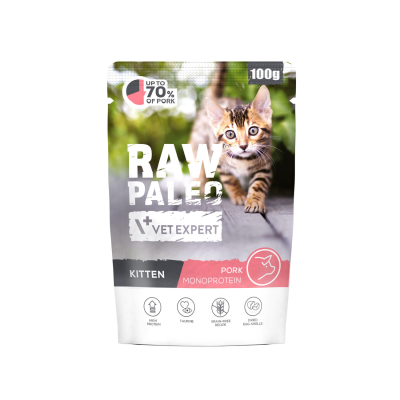 Raw Paleo Pork Kitten karma mokra dla kociąt wieprzowina 100 g