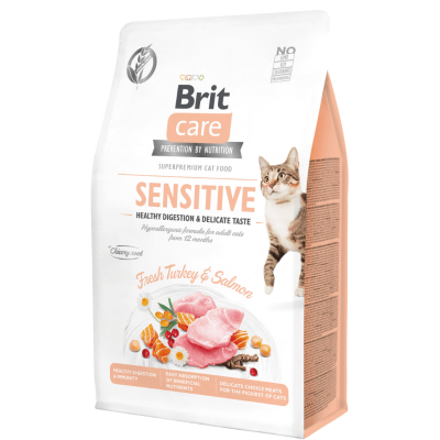 BRIT CARE CAT GRAIN-FREE SENSITIVE HEALTHY DIGESTION & DELICATE TASTE 0,4kg