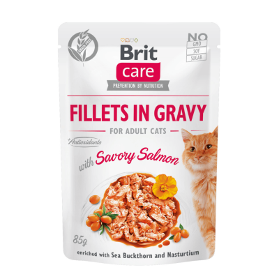 Brit Care Cat Fillets Gravy Flavour Box saszetki w sosie 12x85g