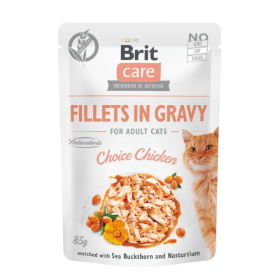 Brit Care Cat Fillets Gravy Flavour Box saszetki w sosie 12x85g