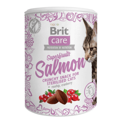 BRIT CARE CAT SNACK SUPERFRUITS SALMON 100g