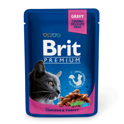 BRIT CAT BY NATURE MEAT PLATE SASZETKI MIĘSNE  (4x100g)