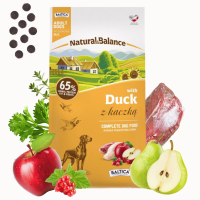 BALTICA NATURAL&BALANCE Kaczka M/L 9kg