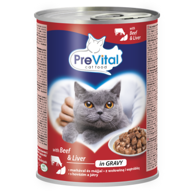 PREVITAL karma mokra dla kota wołowina-wątróbka sos 415g