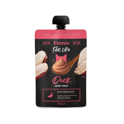 Fitmin cat For Life pouch cream sauce duck Kaczka 100g