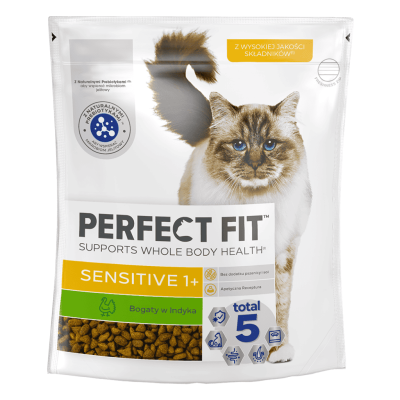 PERFECT FIT Karma sucha kot Sensitive Indyk 750g