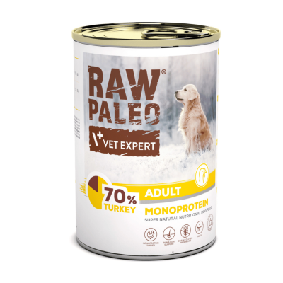 RAW PALEO Adult Monoproteinowa Indyk 400g