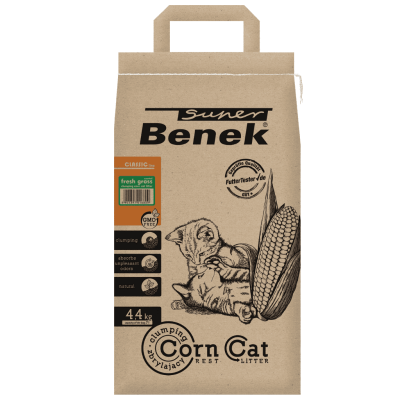 Super Benek Corn Cat Świeża Trawa 7L