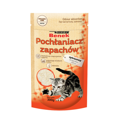 Super Benek CORN Pochłaniacz zapachów do kuwety cytrusowy 300 g