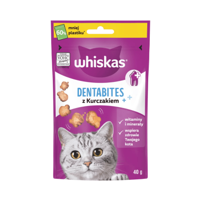 Whiskas przysmak dla kota Dentabites z kurczakiem 40g