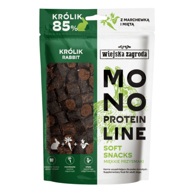 Wiejska Zagroda Przysmak dla psa Monoproteinowy soft snacks Królik (dorosły) 115g