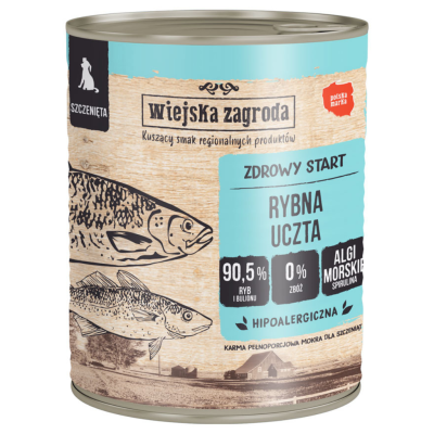 Wiejska Zagroda Karma mokra dla psa Rybna uczta (szczeniak) 800g